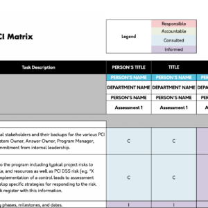 PCI 4.0 RACI Chart - Pre-filled PCI Template - Maven X Store